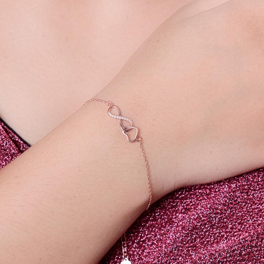 Infinity heart bracelet (silver)