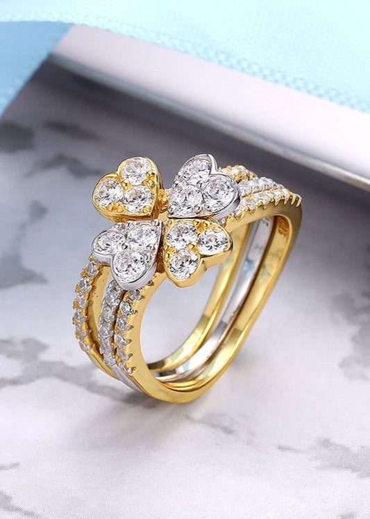 Evara’s Trio Heart Harmony Rings