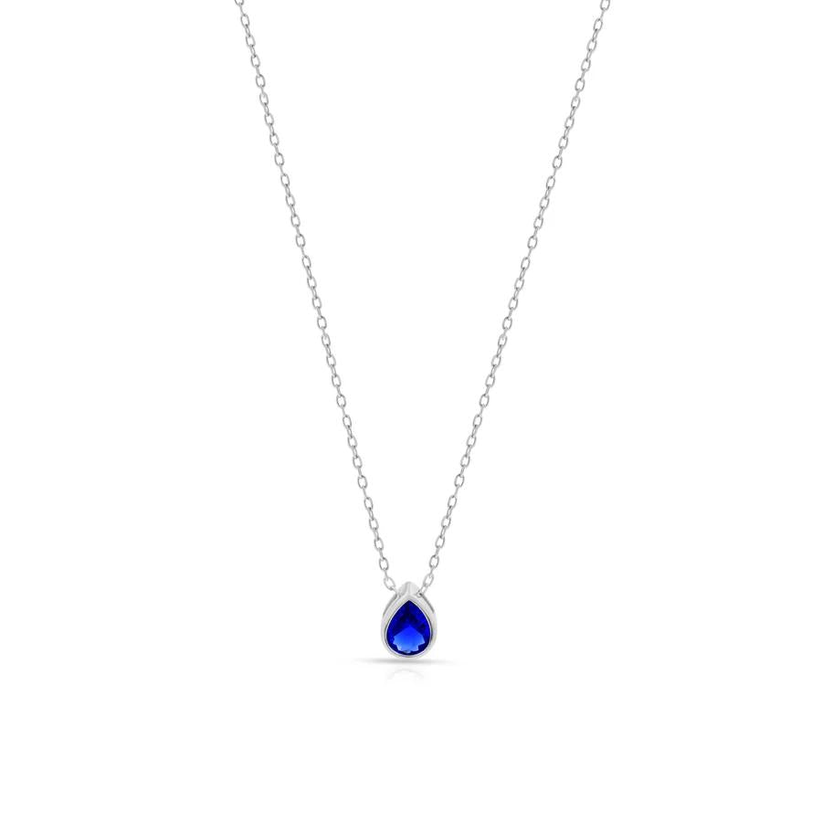 SAPPHIRE TEARDROP PENDANT CHAIN